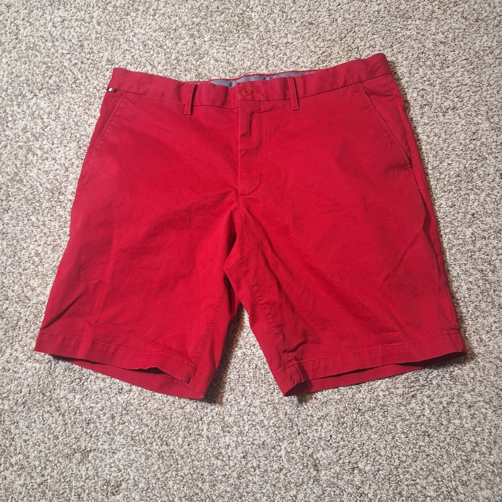 Tommy Hilfiger Men's Flex Casual Chino 9" Stretch Shorts Men's Size 36 Red